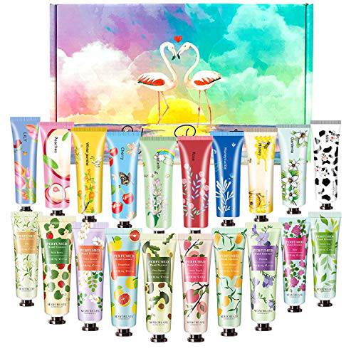 SmoBea 20 Pack x 30ml Plant Fragrance Hand Cream Gift Set, Mini Natural Plant Fragrance Hand Lition Moisturizing Daily Travel Size Hand Cream, Deeply Hydrating & Nourishing Non-Greasy Natural Aloe