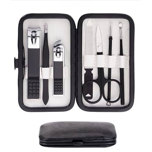 Manicure Set Mens Grooming Kit Nail Clipper Set Women Nail Manicure Kit 8 in 1, Manicure Pedicure Kit Manicure set Professional Personal Gift for Family Friends Elder Patient