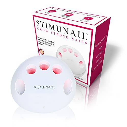 Stimunail - Nail Wellness Device - Supports Grow Long Strong Nails - Gentle Heat, Red LED Light & Vibrating Massage Promote Healthy Growth - Support Weak & Brittle Nails - USB Rechargeable Device