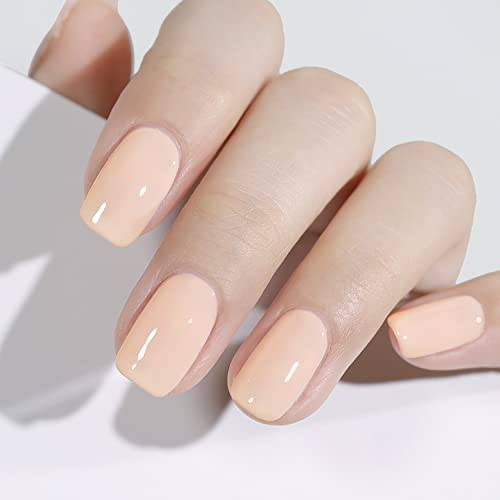 GAOY Jelly Brown Gel Nail Polish, 16ml Sheer Natural Translucent Color 1004 UV Light Cure Gel Polish for Nail Art DIY Manicure and Pedicure at Home