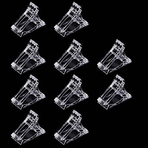 DRDS 10Pcs Nail Tips Clip for Quick Building Polygel nail forms Nail clips for polygel Finger Nail Extension UV LED Builder Clamps Manicure Nail Art Tool