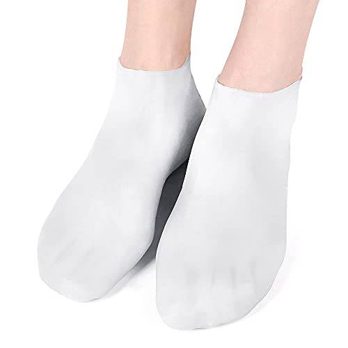 Moisturizing Socks for Cracked Feet Women - Gel Spa Socks for Repairing and Softening Dry Cracked Feet Skins (L, Pink)