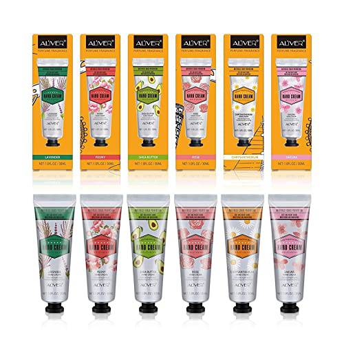 Hand Cream Set, Moisturizer Plant Fragrance Hand Lotions for Hand Care, Hand Lotion Enriched with Plant Essence More Conducive to Repair Anti Aging Anti Chapping, 30ml/Piecse (6 Pack)