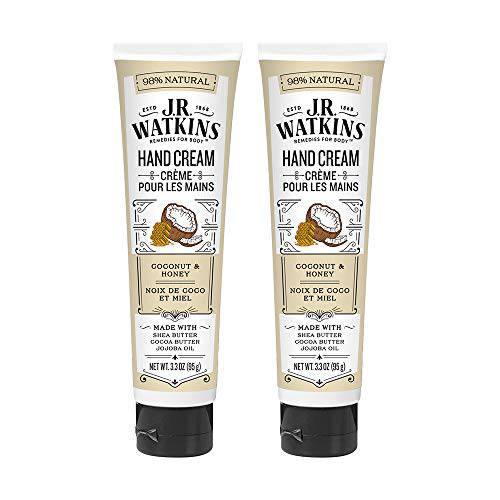 J.R. Watkins Natural Moisturizing Hand Cream, Hydrating Hand Moisturizer with Shea Butter, Cocoa Butter, and Avocado Oil, USA Made and Cruelty Free, 3.3oz, Pomegranate & Acai, Single