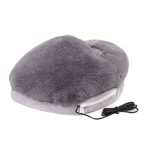 GREENWISH Foot Warmer Electric, Plush Soft USB Foot Cushion Heater for Winter Office Washable Heating Foot Warmers Slippers for Winter Home Warmer Shoes