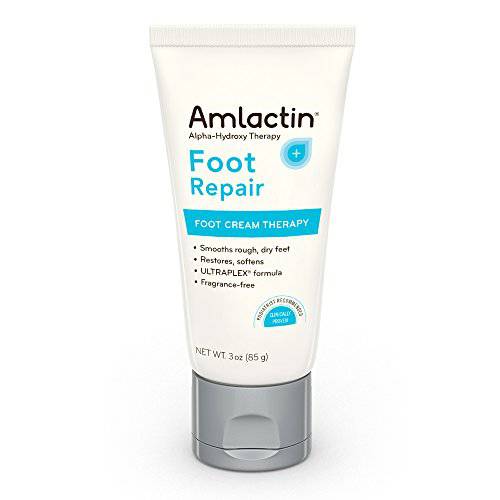 AmLactin Foot Repair Foot Cream Therapy | Smooths Rough, Dry Feet | Powerful Alpha-Hydroxy Therapy Gently Exfoliates | Lactic Acid (AHA) | Softens Tough, Dry Skin (packaging may vary)