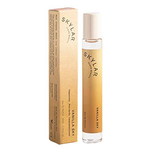 Skylar Vanilla Sky Eau de Perfume - Hypoallergenic & Clean Perfume for Women & Men, Vegan & Safe for Sensitive Skin - Gourmand Perfume with Notes of Cappuccino, Vanilla & Caramelized Cedar - (10mL /0.33 Fl oz)