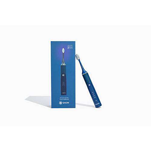 SNOW LED Electric Toothbrush - Rechargeable Electronic Brush for Adults - Sonic Technology w/ LED Light Whitening & Cleaning Powered w/ Sonic Technology for Oral Routine - Polar Blue