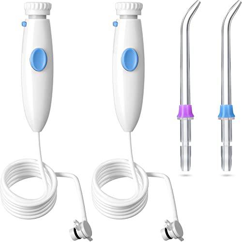 Oral Hygiene Accessories Standard Water Hose Plastic Handle with Water Flosser Replacement Jet Tip, Compatible with Waterpik Oral Irrigator WP-100 WP-300 WP-660 WP-900 (4 Pieces)