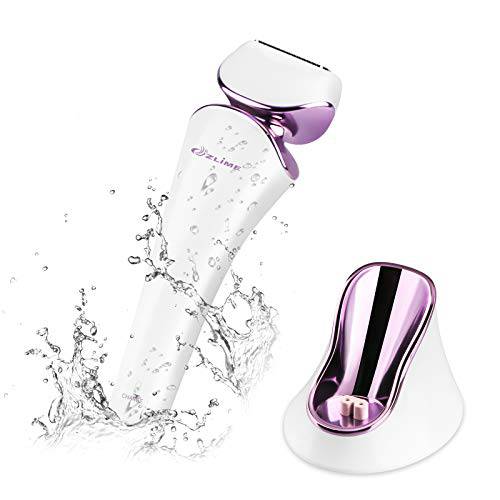 Zlime Electric Shaver for Women Electric Razor for Women IPX7 Waterproof Razor Shaver, Hair Removal for Underarms, Legs, Arms, Ladies Bikini Trimmer with Wet & Dry Use, USB Charging (Purple)
