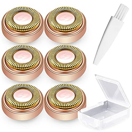 Flawless-Replacement Heads, Gen 1 Facial Hair Remover Replacement Heads, Compatible with Finishing Touch Flawless Facial Hair Removal Tool As Seen On TV, With Cleaning Brush & Case Storage(6 Pack)