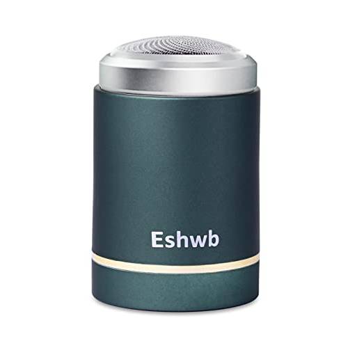 Eshwb Travel Men’s Shaver Mini Electric Razor for Men USB Rechargeable Beard Shaver Pocket Size Shavers Compact Razor Wet Dry Use (Green)