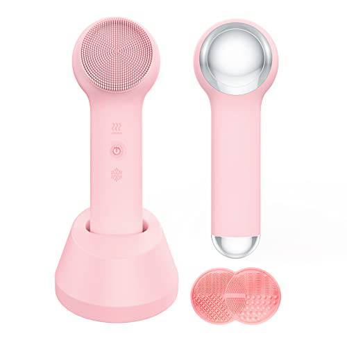 Facial Cleansing Brush,Silicone Electric Face Scrubber for Women,Sonic Facial Cleanser Brush Rechargeable for Cleaning and Exfoliating,Summer-Winter Massage