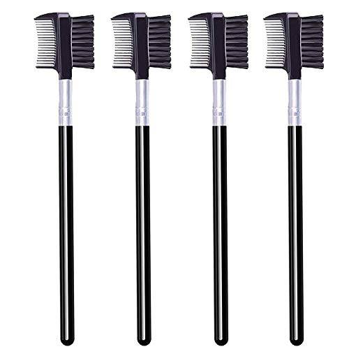 4 PCS Eyebrow Brush and Comb,Makeup Eyelash Comb,Portable Spoolie Brushes for Eyelashes Extension
