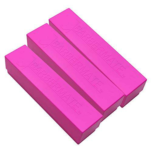 3 Pack Pink BarberMate® Blade Caddy with Detachable Lid