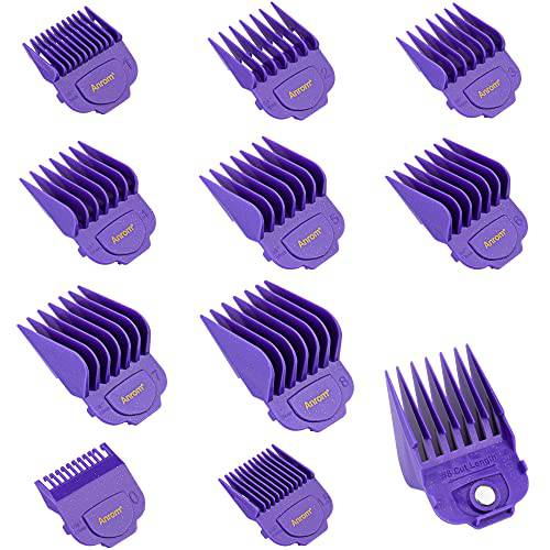 Hair Clipper Magnetic Comb Set, Suitable for Hair Clipper Trimmer 73010 73060 73070-10 Cutting Lengths, from 1/16 to 1 Magnetic 10PCS (Black)
