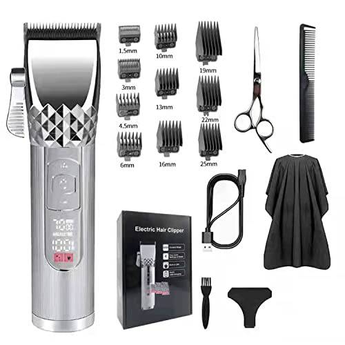 Men’s Professional Hair Clipper USB Rechargeable Beauty Haircut kit Home and Barbershop Beard Razor Trimmer Cordless Hair Clipper T-Blade