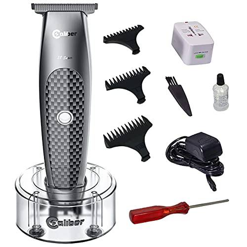 Caliber .38 Super Trimmer - Professional Cordless Hair Clipper with DLC Blades - Easy Zero Gap for Lining & Dry Shaving - Adjustable T-Blade Trimmers - Personal Hair Grooming Tool for Men