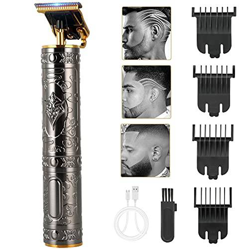 RiilPiik Hair Trimmer for Men Cordless Rechargeable Professional Hair Clipper and Beard Trimmer Easy to Use Hair Line Up and Fade Trimming and Grooming Set for Hair Design (Dark Grey)