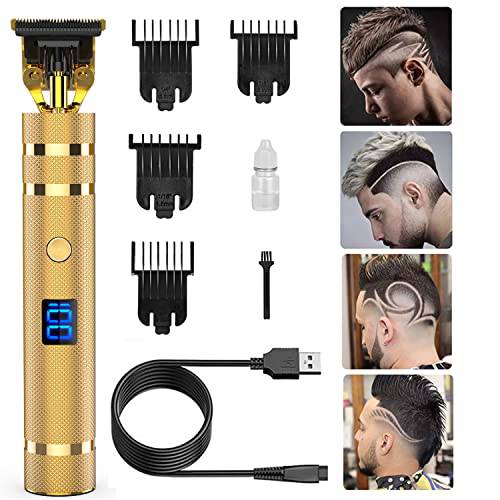 Professional Hair Trimmer for Men,Keasen Mens Hair Clippers Zero Gapped T Blade Trimmer T Liners Clippers Cordless Rechargeable,Electric Pro Li Outline Trimmer Edgers Clipper Close Cutting Trimmer Kit