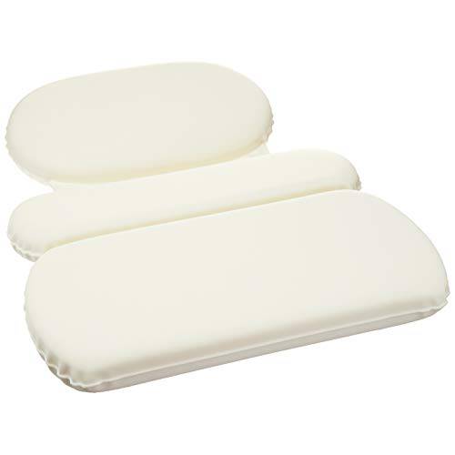 Amazon Basics Bath Tub Neck Pillow with Suction Cups, Waterproof, 3 Panel