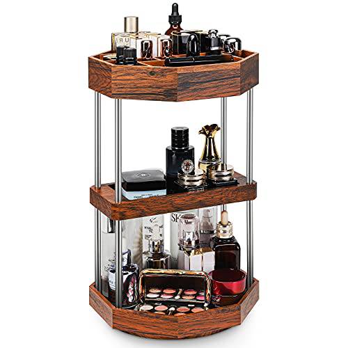Homde Makeup Organizer 360° Rotating Cosmetic Cosmetic and Jewelry Storage Case - Great for Dresser, Vanity, Countertop and Bathroom
