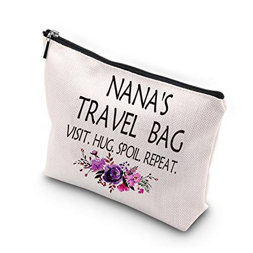 WCGXKO Nana Gift Nana Birthday Mother’s Day Gift Grandma Cosmetics Bag Toiletry Bag for Traveling (NANA’S TRAVEL)