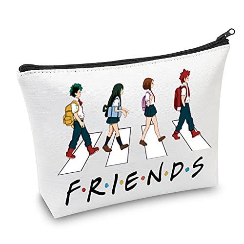 LEVLO Academia Anime Fans Cosmetic Bag Cosplay Anime Gift Anime Manga Cartoon Make up Zipper Pouch Bag For Family Friend(Hero Bag)