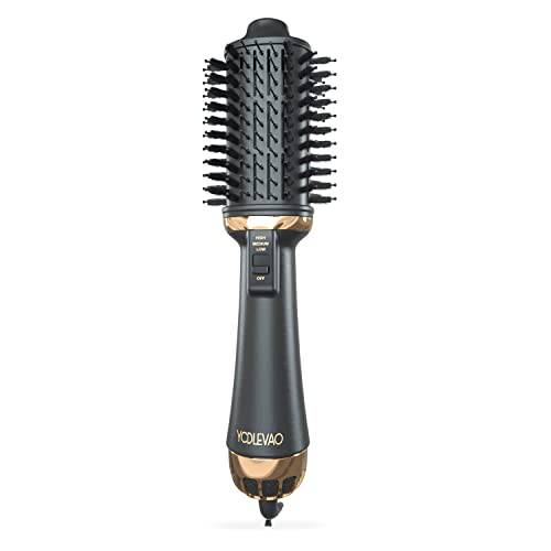 2 in1 One-Step Blow Dryer Brush and Volumizer with Ionic Technology for Any Hair Type, Hair Dryer and Hot Air Brush, Style and Dry, Professional and Ease, Black Hair Dryer Brush