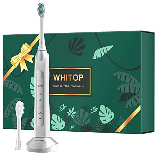 WHITOP CD-04 Pro Sonic Electric Toothbrush for Adults Wireless Charging Rechargeable Electronic Power Tooth Brush with 4 Modes, Pressure Sensor, Smart Timer, Once Charge for 240 Days