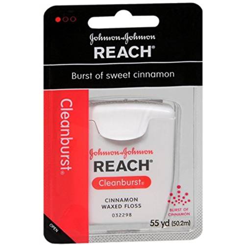 REACH Cleanburst Waxed Floss Cinnamon 55 Yards (Pack of 5)