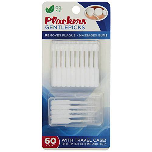 Plackers Gentle Dental Picks with Fluoride, 60 Count