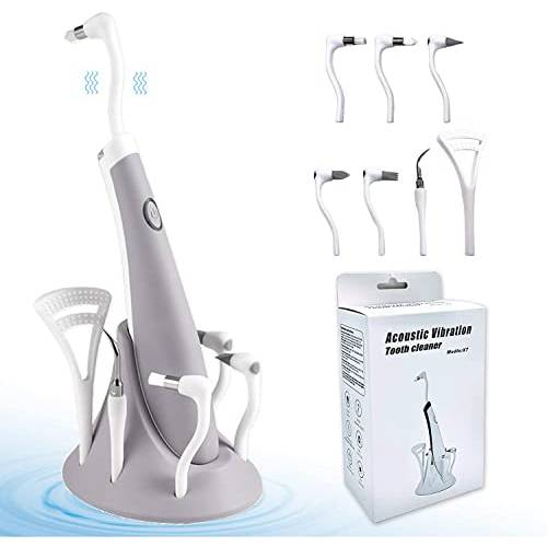 7 Heads x 5-Modes Power Dental Flosser, Home Remedy Tooth Tartar Scraper, Dental Stains Remover, Tooth Cleaning Tool, Battery Operated Portable, Thanksgiving Gift and Christmas Gift