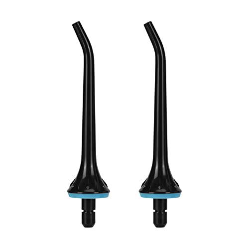 2 Pack Replacement Jet Tips for FC159 Water Flosser, Replacement Nozzles for Nicefeel, MOSPRO, Zerhunt, McNaval, Cremax, ByDiffer & GT Media Water Flosser (Black)