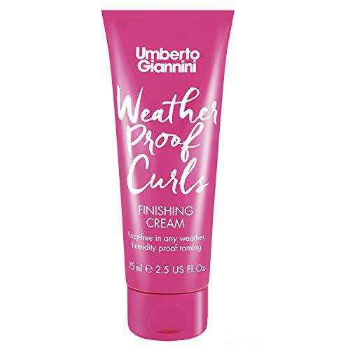 Umberto Giannini Weatherproof Curls Finishing Cream, Vegan & Cruelty Free Humidity Proof Hair Cream, 75 ml