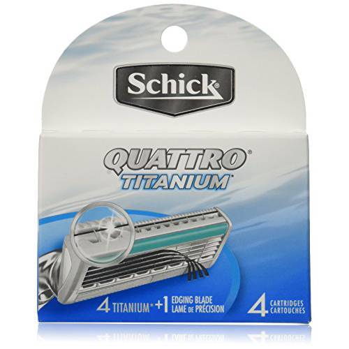 Schick Quattro Titanium Razor Blade Refills for Men 16 Cartridges