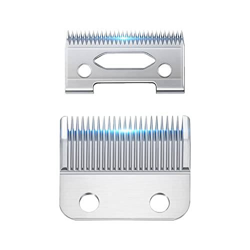 Replacement Blade for Hair Clipper Detachable Trimmer Blades Wide Senior Clipper Blades Adjustable Hair Fade Blades 2-Hole Profession Barber Clippers Replacement Blade Set