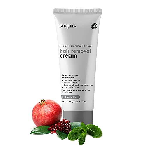 Sirona Hair Removal Cream for Women - 1.69 Fl Oz | with No Talc, No Harmful Chemicals | Ideal for Bikini Line ,Underarm, Legs| Dermatologically Tested