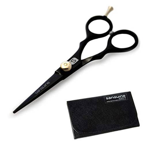 Japanese Mustache Scissors, Beard Trimming Scissors, Extremely Sharp - 4.5 (11.5cm) + Presentation Case, Comb and Tip Protector