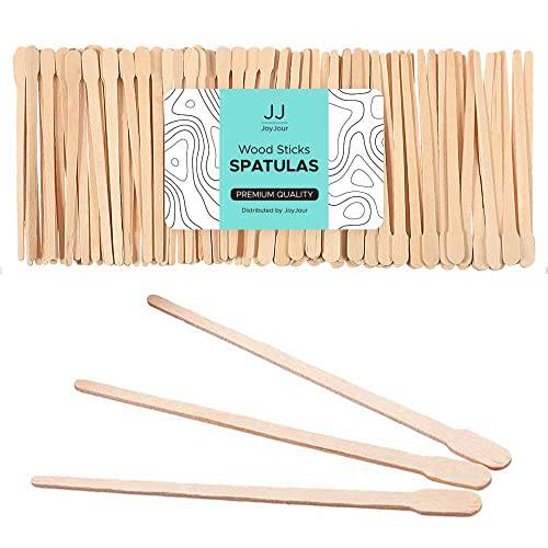 JoyJour Brow Wax Sticks Small Wax Spatulas Applicator Wood Craft Sticks for Hair Removal Eyebrow Lip, Nose Wax Applicator Sticks (100 Count)