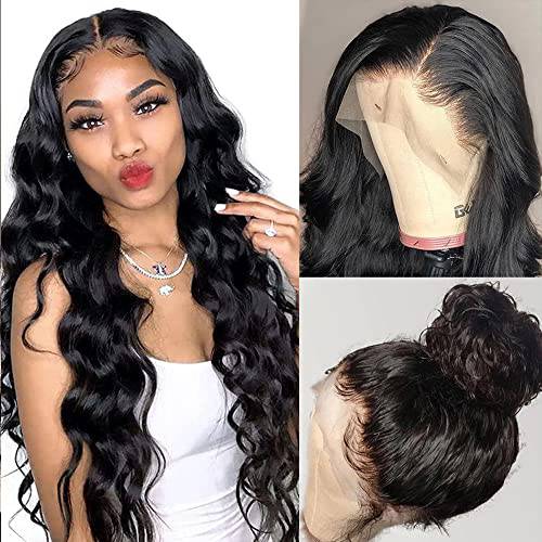 Glueless Wigs Human Hair Pre Plucked Body Wave Lace Front Wig 26 Inch 13x4 HD Lace Front Wigs for Black Women 150% Density 12A Remy Brazilian Virgin Human Hair Wigs Natural Color (26 inch)