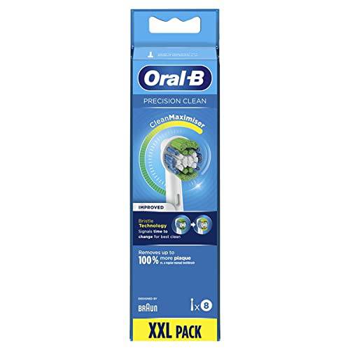 Oral-B Precision Clean Replacement Electric Toothbrush Heads with CleanMaximiser Technology, Pack of 8