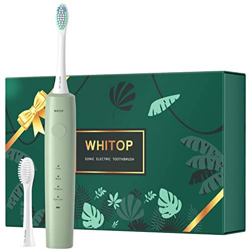 WHITOP CD-14 Adults Sonic Electric Toothbrush for Men and Women Rechargeable Electronic Power Ultrasonic Tooth Brush with 4 Modes, Pressure Sensor, Smart Timer, IPX8 Waterproof
