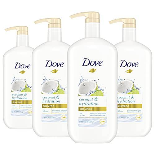 Dove Nourishing Secrets Shampoo with Pump Coconut & Hydration 31 Ounce (Pack of 4)