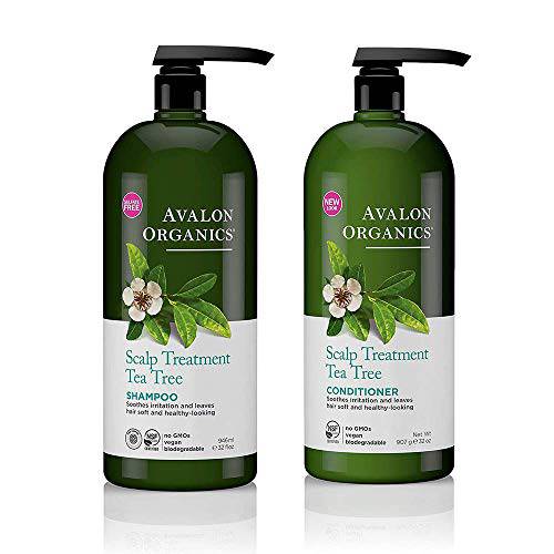Avalon Organics Scalp Treatment Shampoo, Tea Tree, 32 Oz Conditioner, Scalp Treatment Tea Tree, 32 Oz