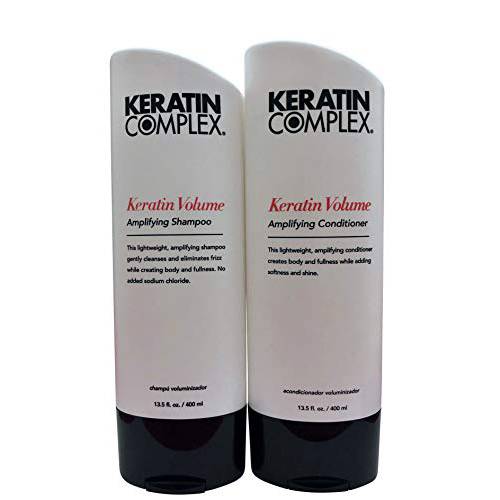 Keratin Complex KERATIN VOLUME Amplifying Shampoo & Conditioner DUO SET Volumizing, Body & Lift (13.5 oz - ORIGINAL DUO KIT)