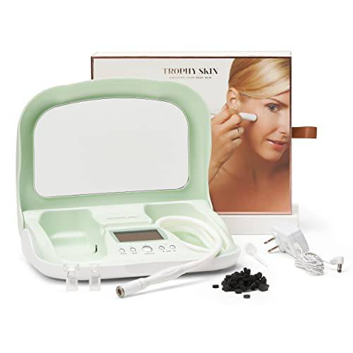 Trophy Skin MicrodermMD - At Home Microdermabrasion Kit - Anti Aging and Acne Treatment - Contains Real Diamond and Pore Extractor Tips to Rejuvenate Skin and Reduce Acne Scars - Mint