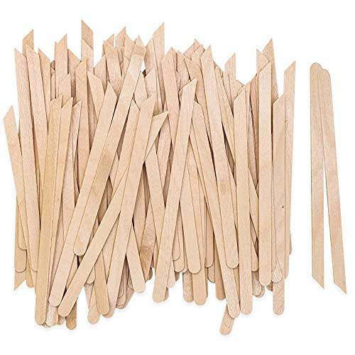 250 Pieces Small Wax Sticks Wood Spatulas Applicator Craft Sticks for Body Hair Eyebrow Lip Nose Removal Slanted/Round (Pack of 250)