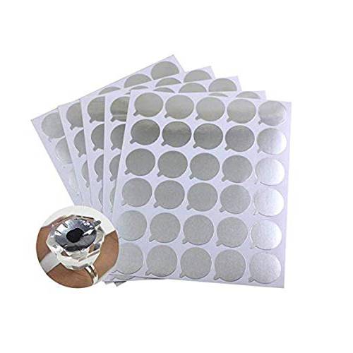 Disposable Eyelash Extension Adhesive Aluminum Foil Glue Pallet Sticker Pads 2.1 cm (300 Pieces,10 Sheets)
