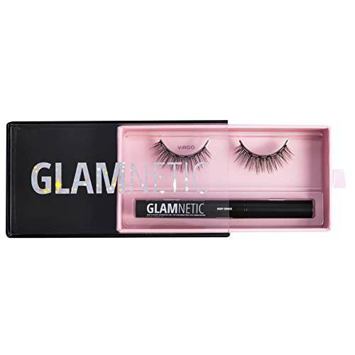 Glamnetic Magnetic Eyelashes Lash Kit | Virgo + Magnetic Eyeliner Pen Lashes Pack, Dramatic Long Eyelash Kit, Reusable up to 60 times - 1 pair + liner